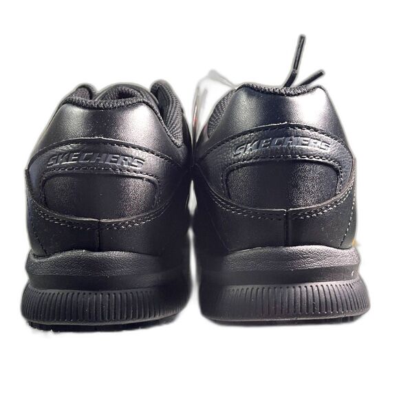 Skechers Men\'s Slip Resistant Memory Foam Black Work Shoes SZ 7 NEW